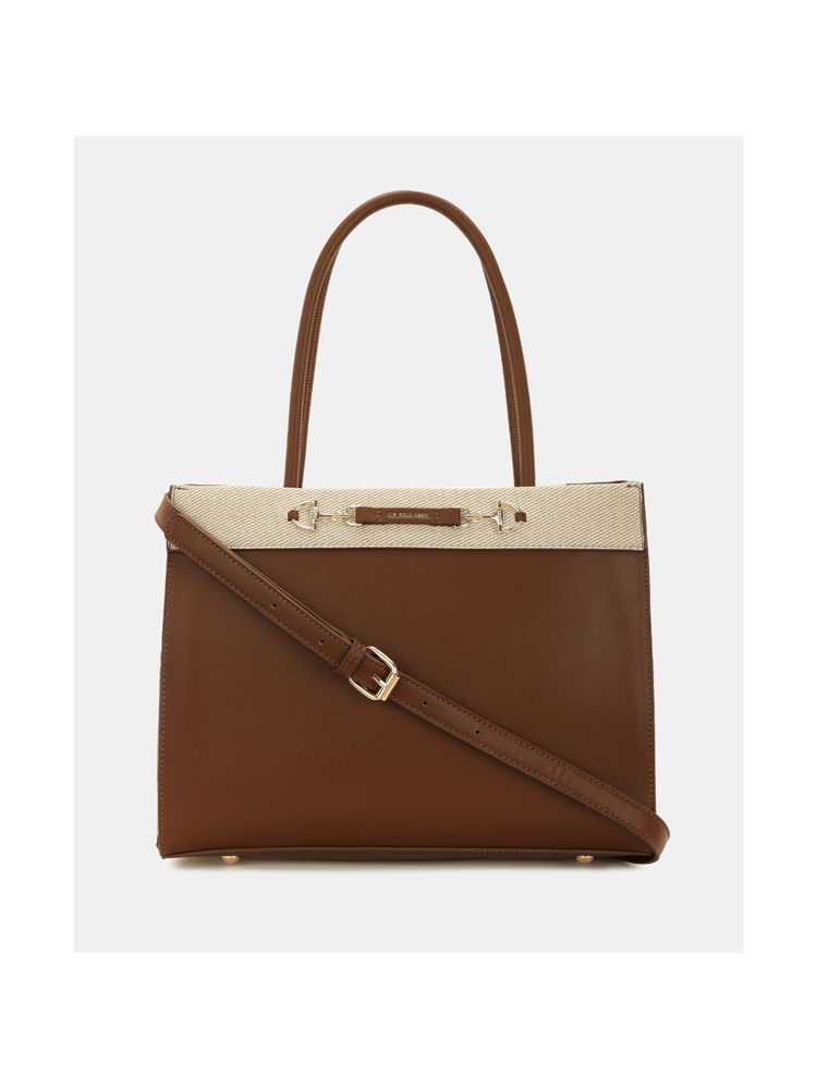U.S. POLO ASSN. Alina Brown satchel Handbag with Dual Carry Option-image-45