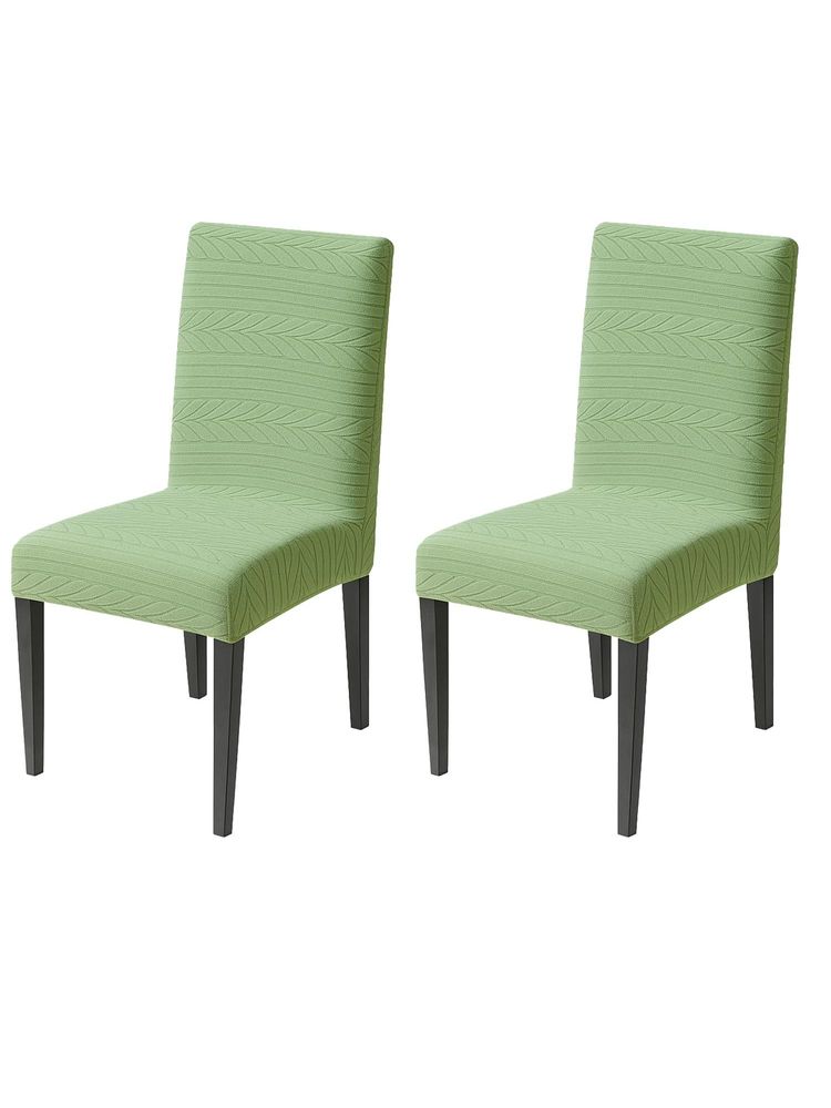 House of Quirk Green Elastic Jacquard Soft Touching Chair Cover Stretch Removable - (Pack of 2)-picture-12
