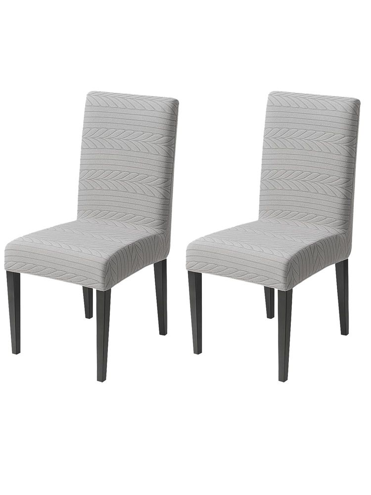 House of Quirk Grey Elastic Jacquard Soft Touching Chair Cover Stretch Removable - (Pack of 2)-image-37