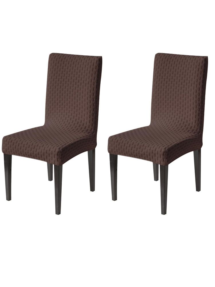 House of Quirk Brown Elastic Jacquard Soft Touching Chair Cover Stretch Removable - (Pack of 2)-picture-25