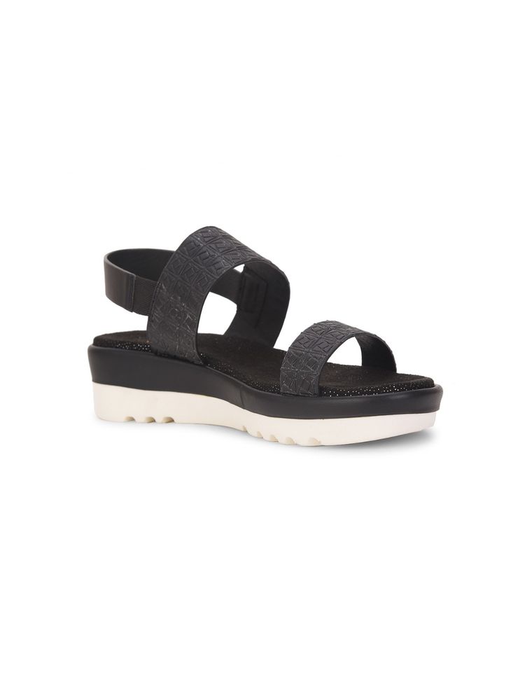 Bata Women Black Sandals-image-42