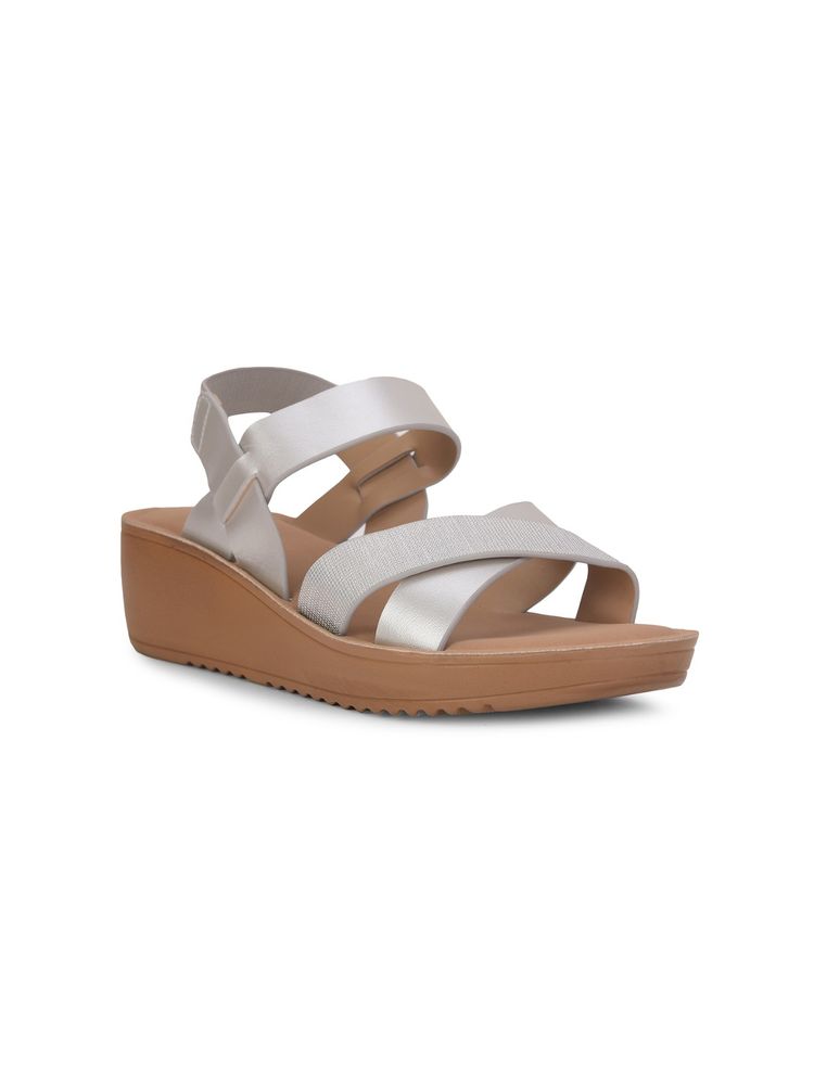 Bata Women Silver Sandals-picture-17