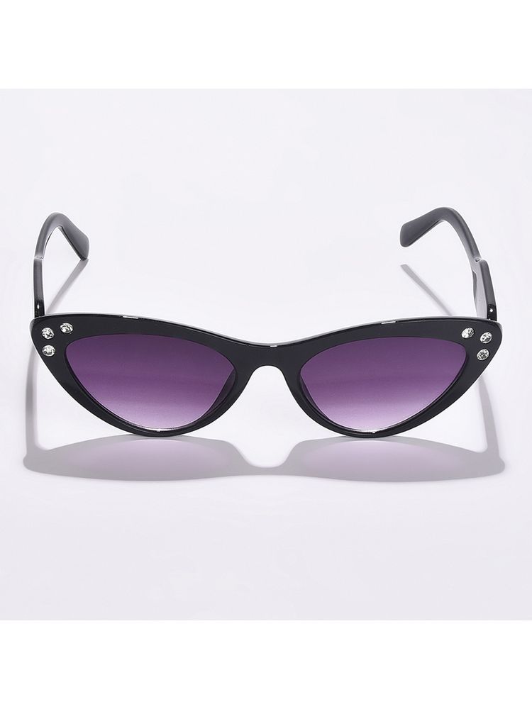 Haute Sauce Women Purple Lens Black Cat Eye Sunglasses (60)-image-33