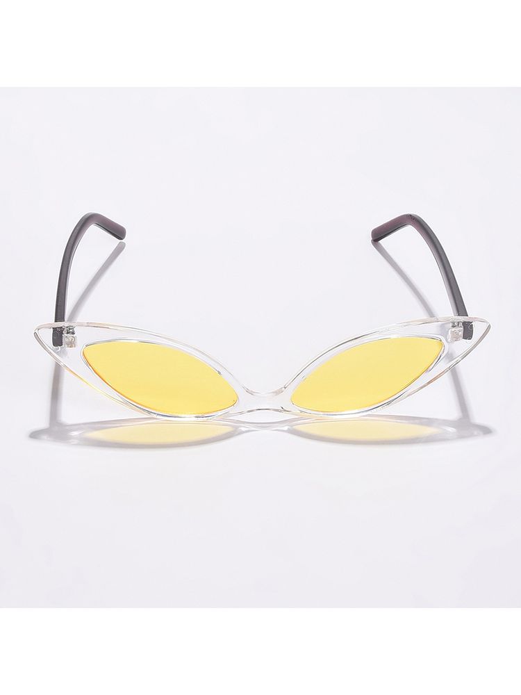 Haute Sauce Women Yellow Lens White Cat Eye Sunglasses (55)-image-11