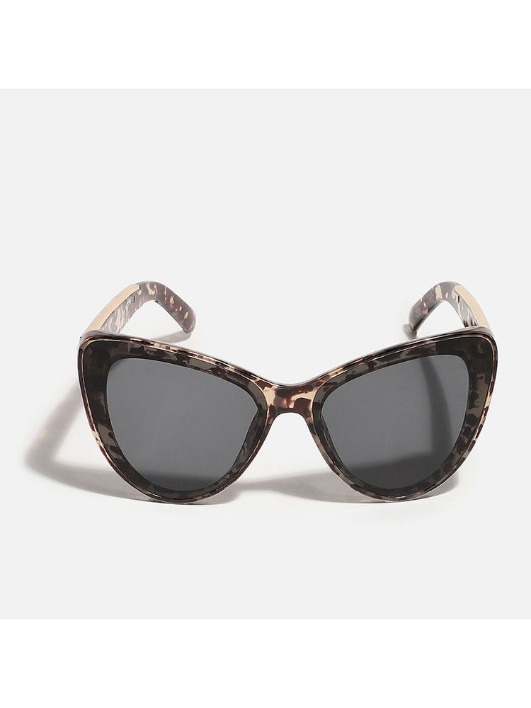 Haute Sauce Women Grey Lens Brown Cat Eye Sunglasses (60)-image-8