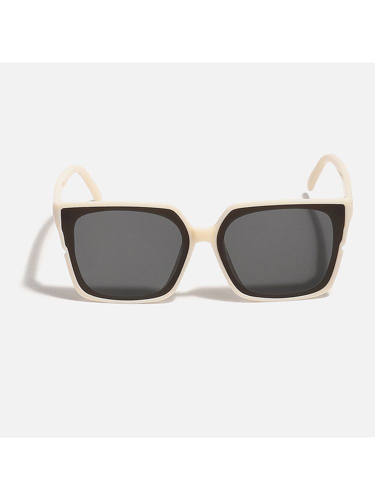 Haute Sauce Women Grey Lens White Rectangle Sunglasses (60)-picture-23