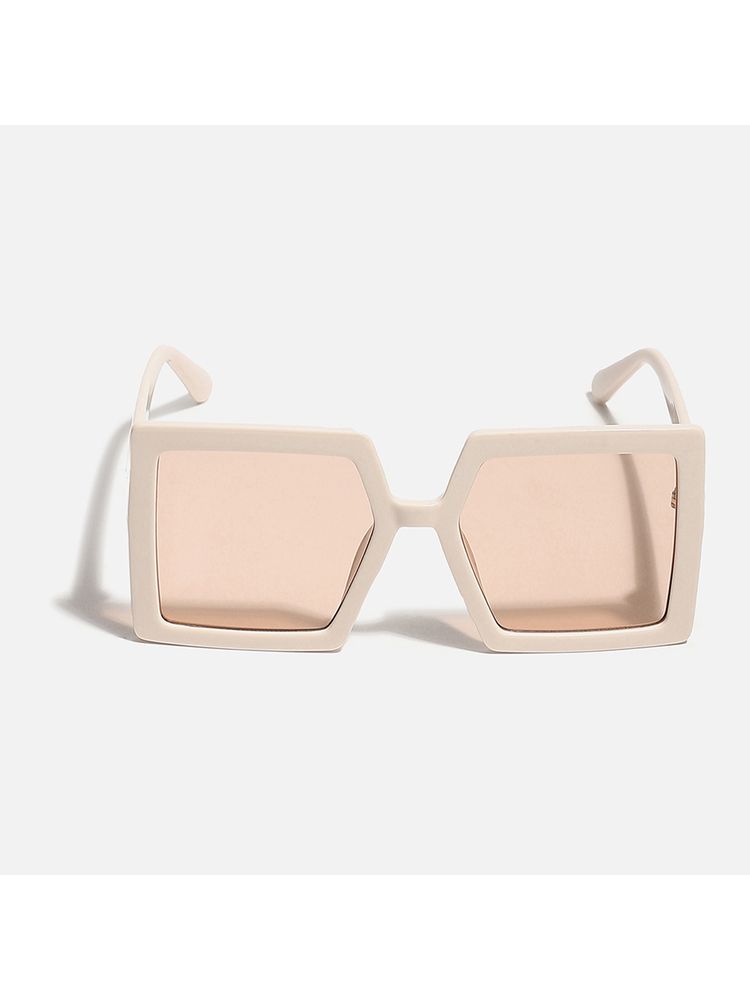 Haute Sauce Women Brown Lens Beige Rectangle Sunglasses (50)-picture-20