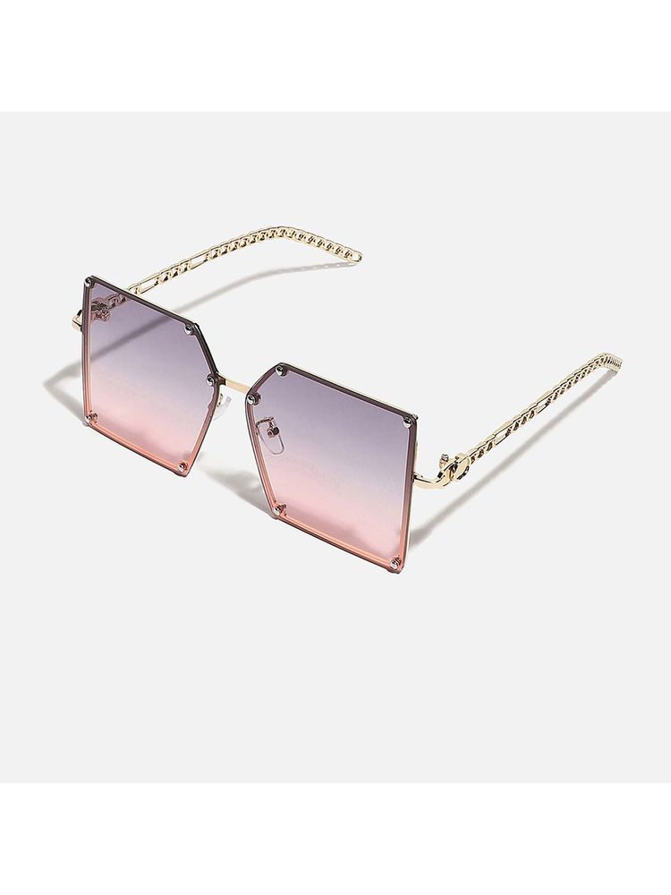 Haute Sauce Women Pink Lens Brown Rectangle Sunglasses (60)-image-37