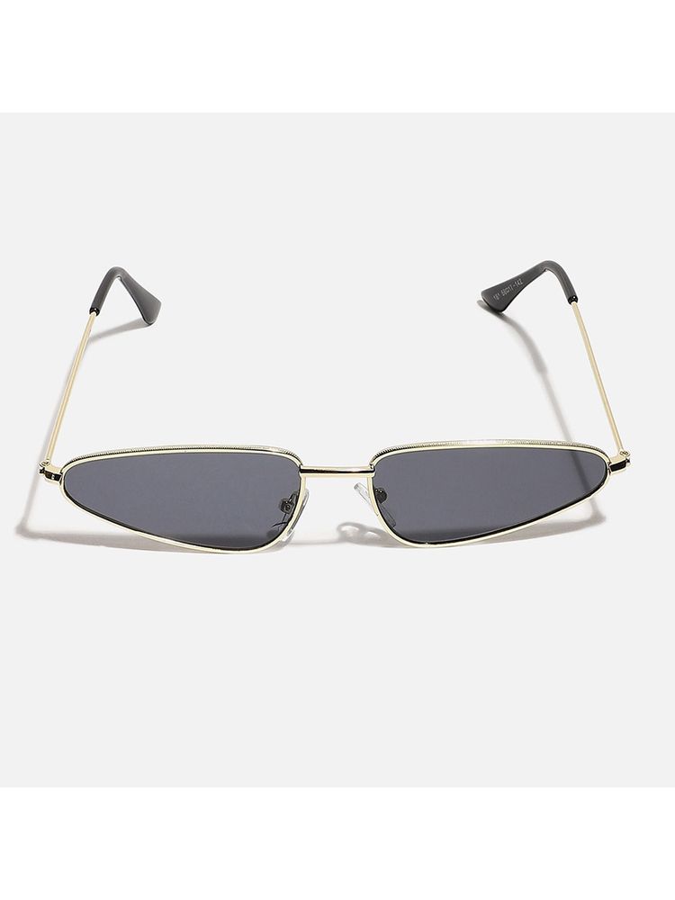 Haute Sauce Women Grey Lens Gold Wrap Sunglasses (55)