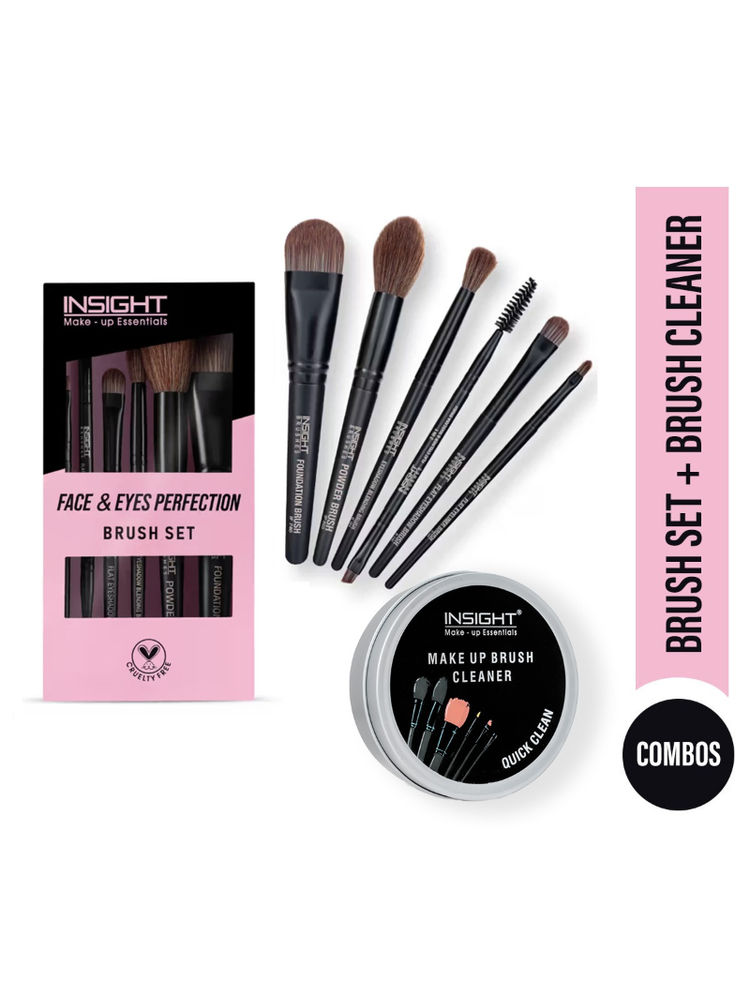 Insight Cosmetics Brush Set + Cleaner