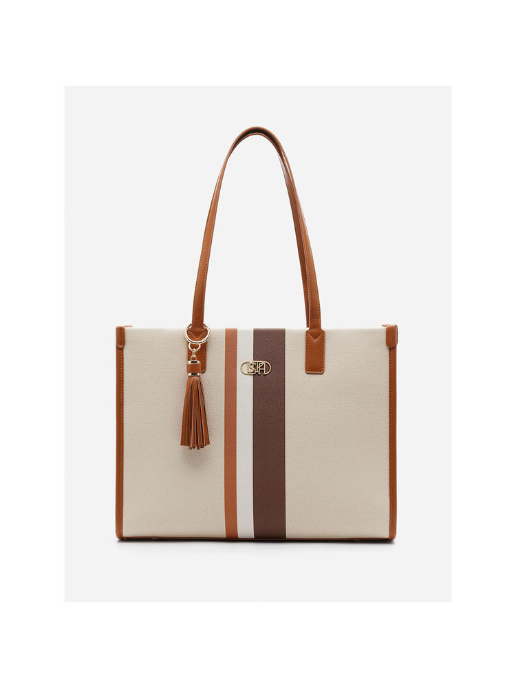 U.S. POLO ASSN. Valor Tan tote Handbag with Solid Finish-image-46