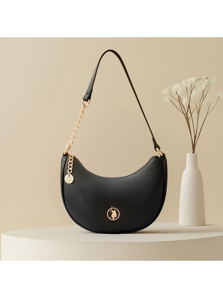 U.S. POLO ASSN. Miranda Black shoulder Handbag with Solid Finish-picture-22