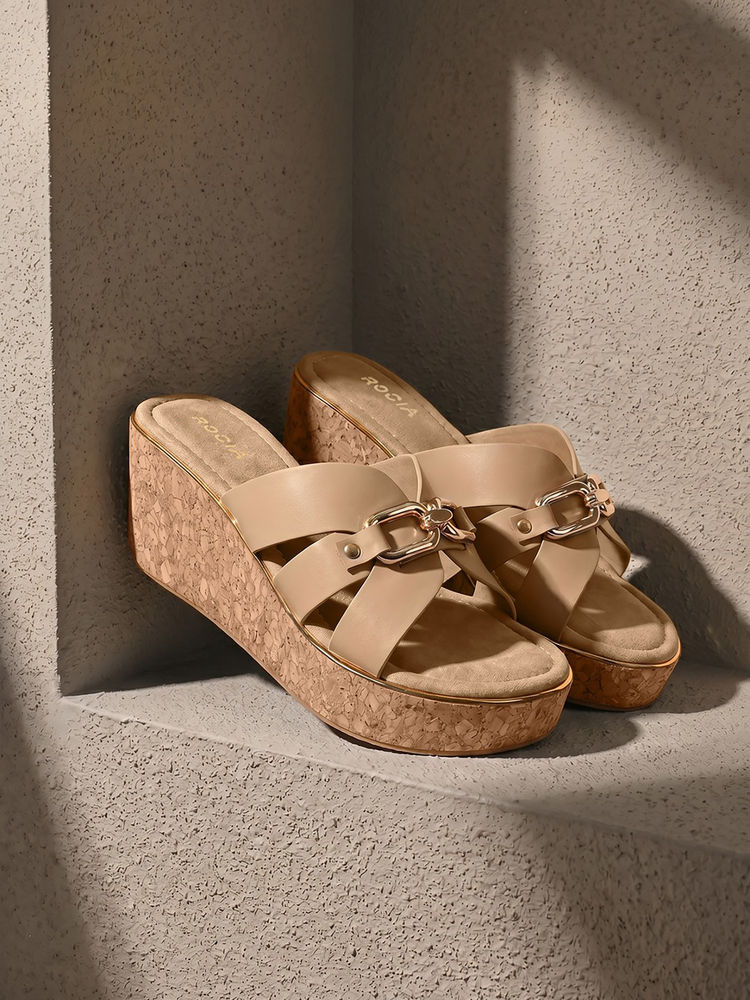 ROCIA By Regal Beige Women Stylish Buckled Heels-image-29