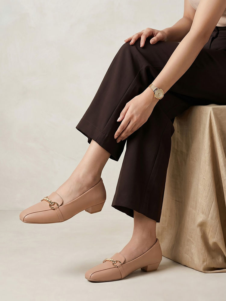 ROCIA By Regal Nude Women Buckled Loafers-image-36