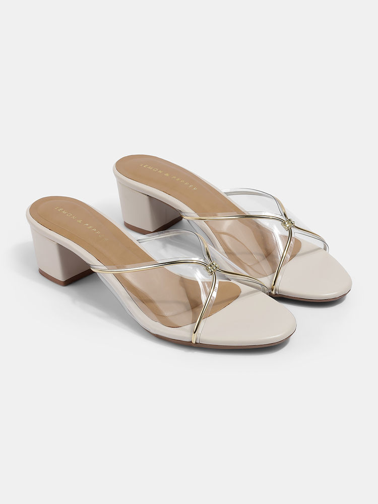 Lemon & Pepper Cream Block Heels-picture-36