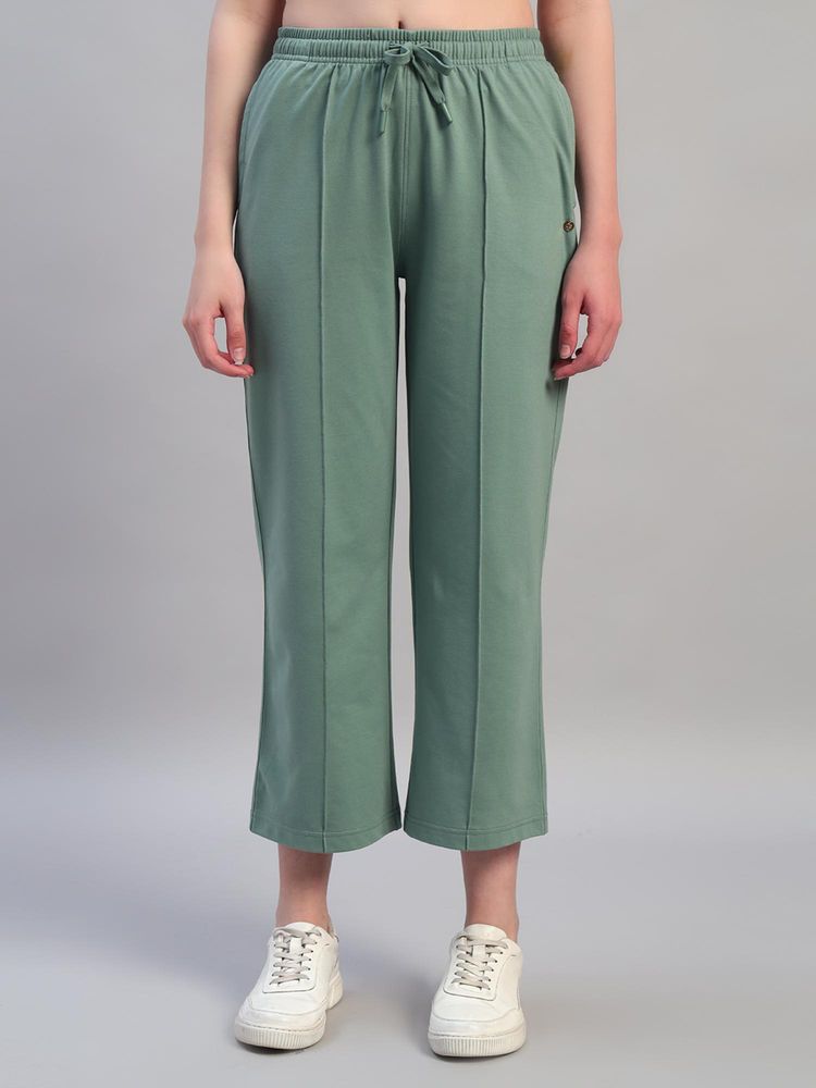 Cantabil Women Green Solid Regular Fit Track Pant-picture-20