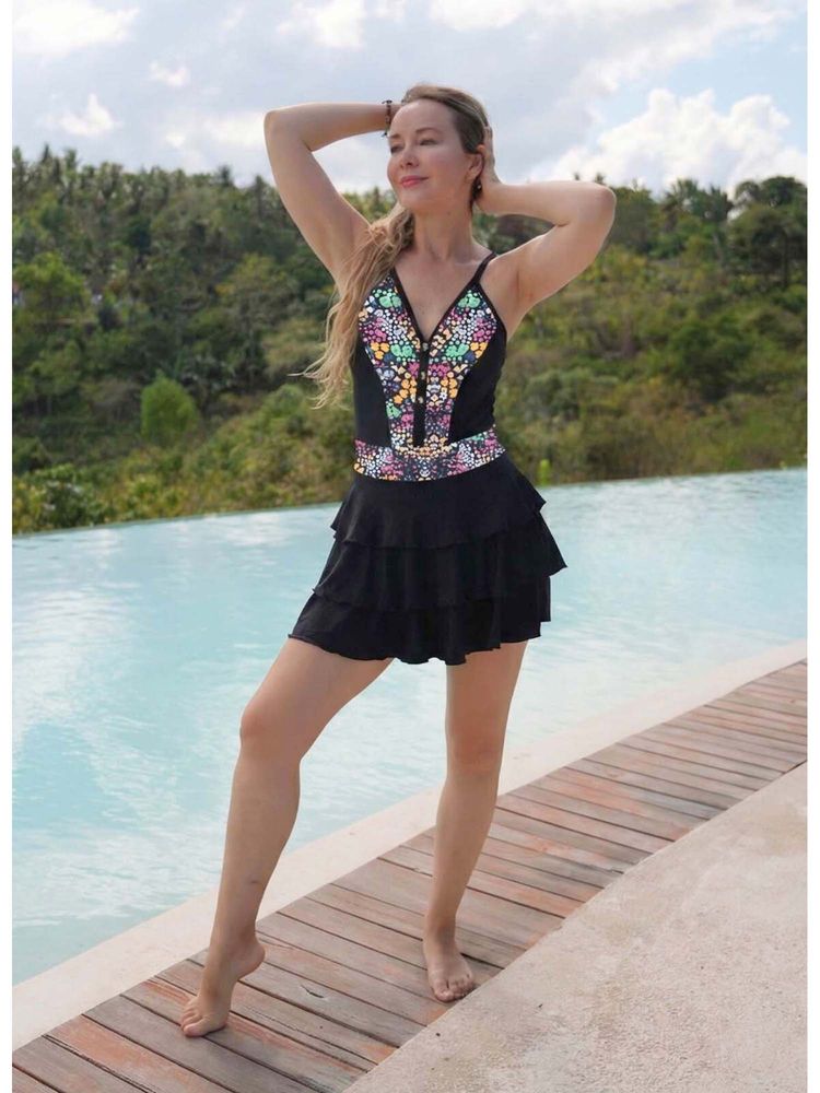 Keepfit Women's Floral & Black Contrast Swimsuit-picture-34