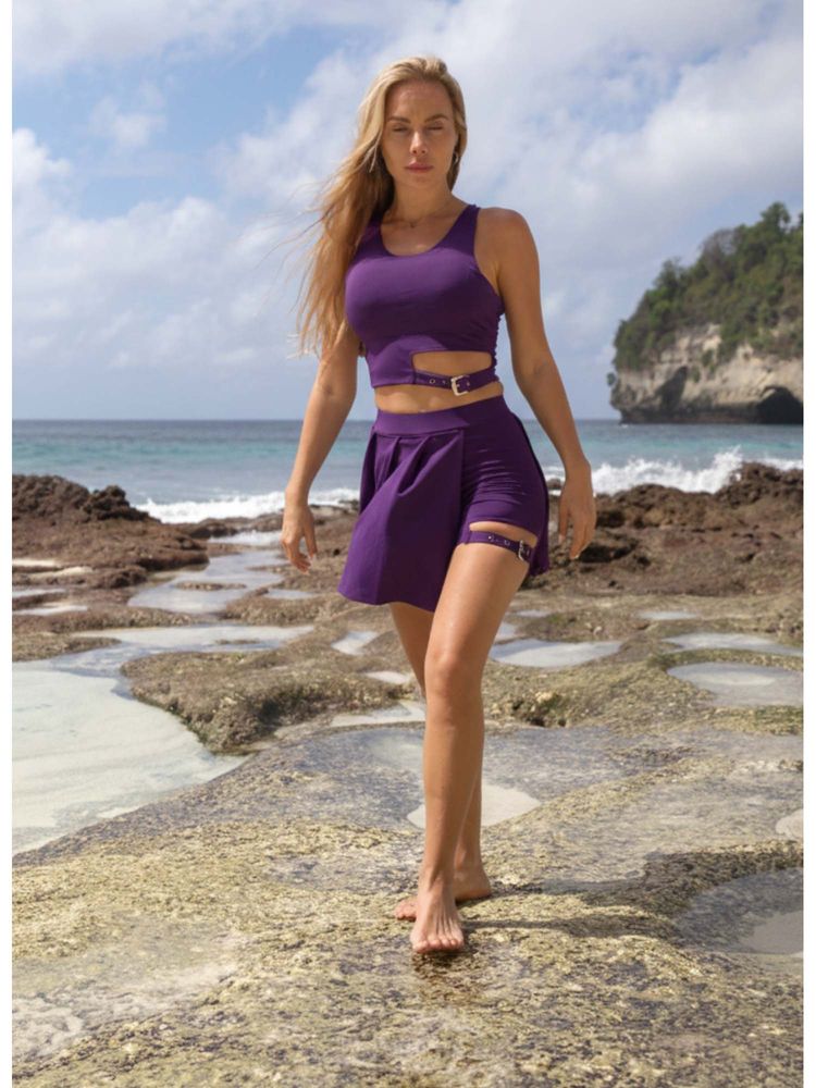 Keepfit Women's 2-Piece Swimwear Set With Crop Top & Pleated Skirted Bottom-picture-27