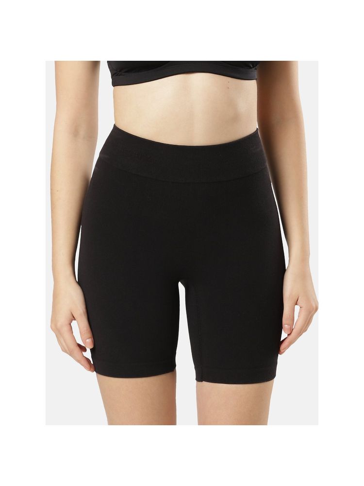 Jockey SH03 Women Mid Waist Cotton Elastane Seamfree Shorts Shapewear - Black-picture-37