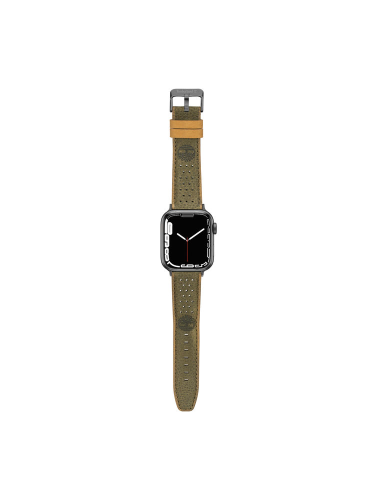 Timberland Daintree Strap for Apple/Samsung smart watch 20mm green Leather Gun Strap- TDOUL0000601