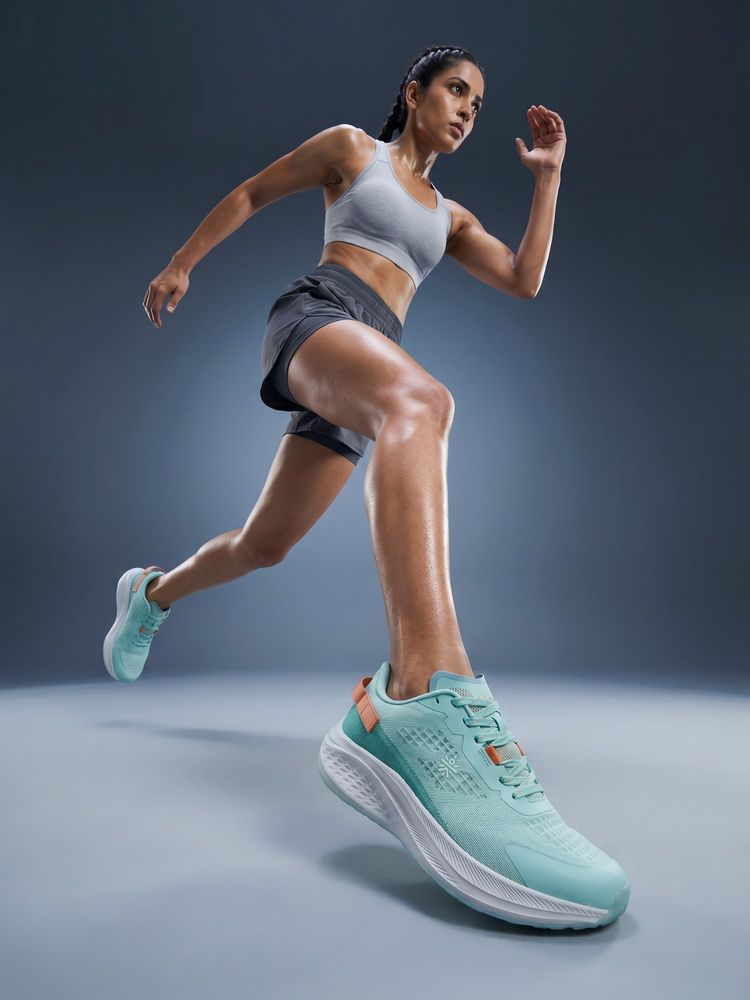 CULT Women Green Jacquard Running Shoes-image-38