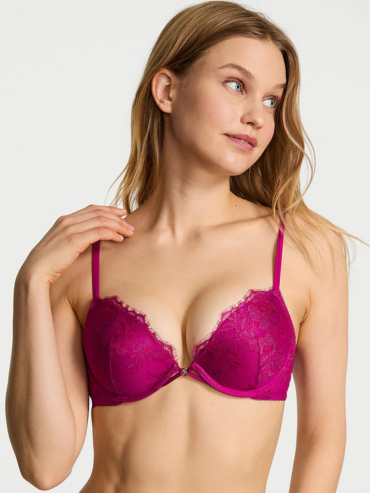 Victoria's Secret Pink Very Sexy Rose Lace Push-Up Bra-image-37