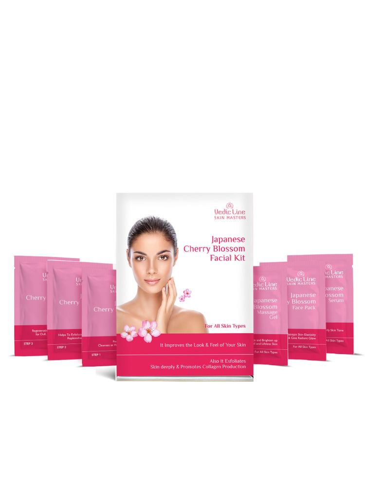 Vedic Line Japanese Cherry Blossom Facial Kit - 6 Pcs-picture-12
