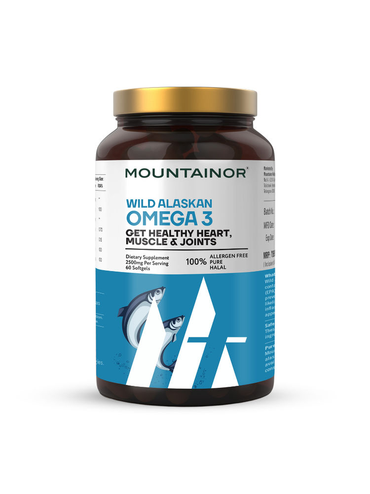 MOUNTAINOR Deep Sea Omega 3 Fish Oil 2500MG of Wild Alaska Max Strength, Purified & Mercury Free