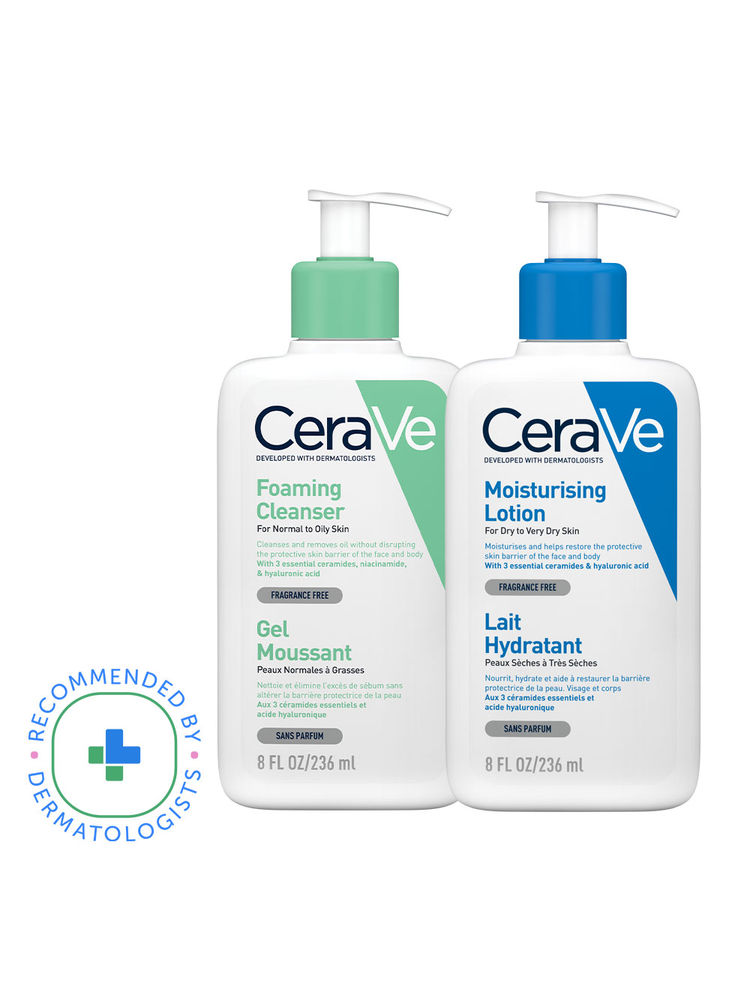 CeraVe Facewash & Moisturizing Lotion Combo with Ceramides- Skincare Routine for Normal to Oily Skin-image-27
