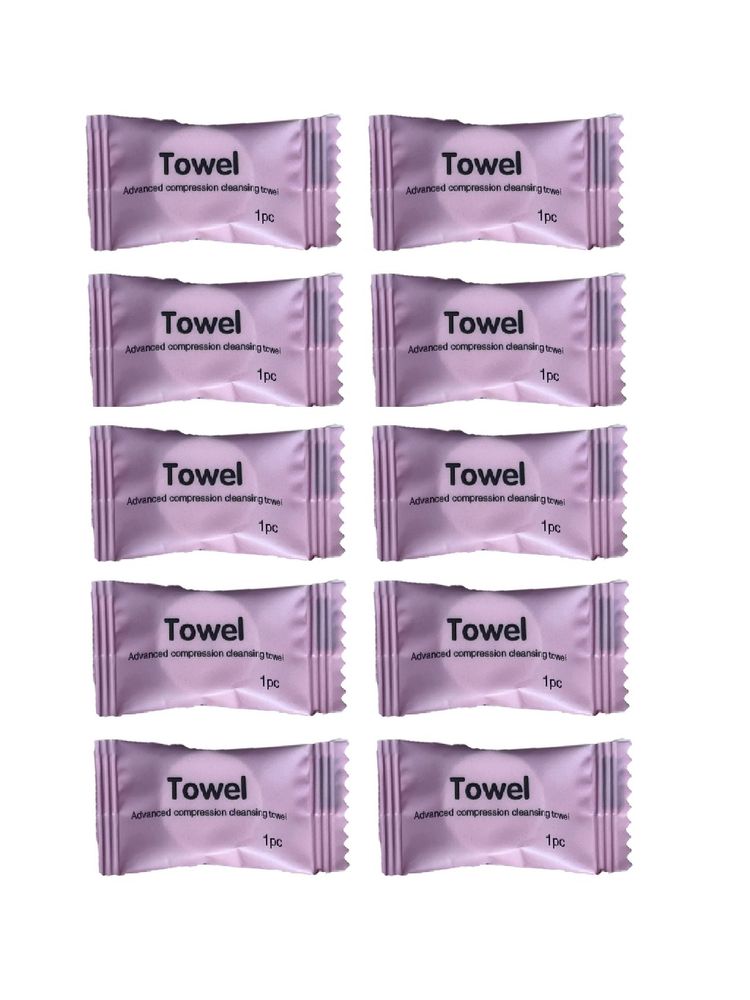 FYOLI Travel Compressed Disposable Towel Cloth Wipes - Pack of 10