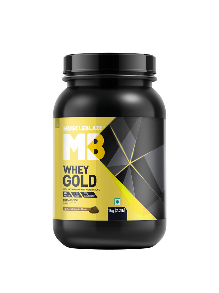 MuscleBlaze Whey Gold Whey Protein Isolate - Rich Milk Chocolate