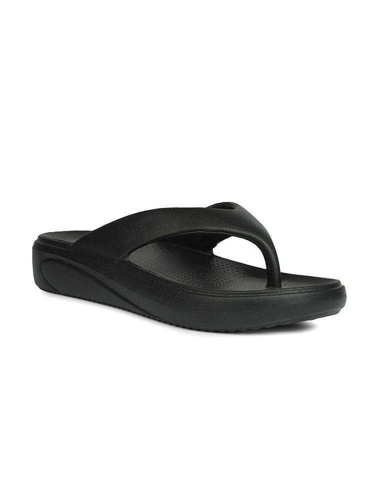 Bata Women Black Synthetic Flipflops-image-46