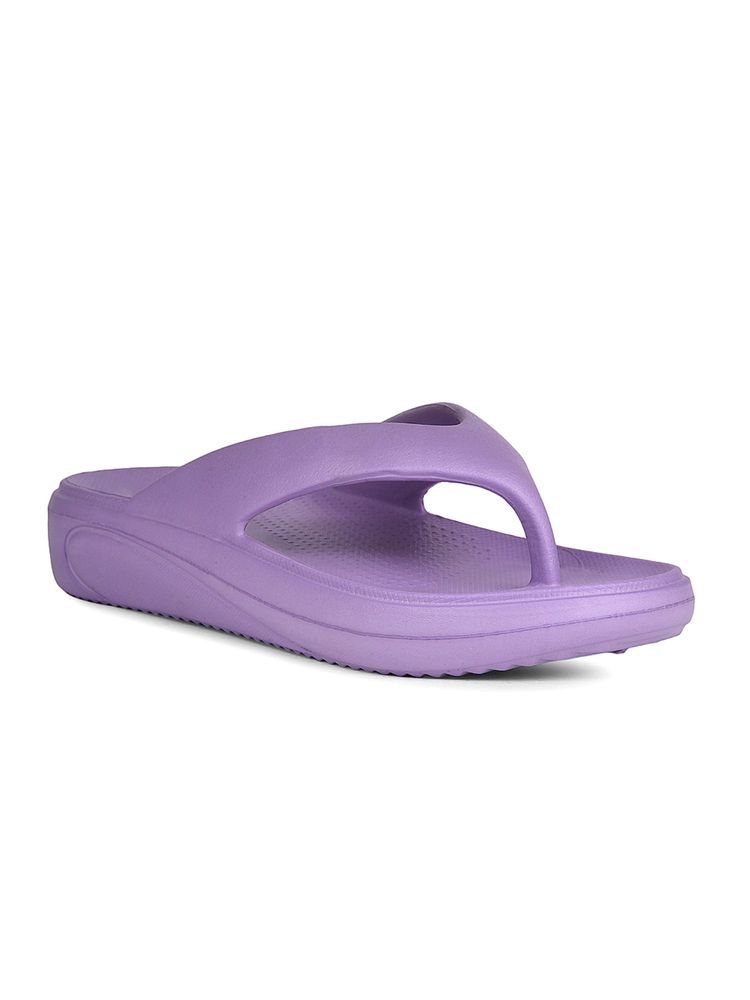 Bata Women Purple Synthetic Flipflops-image-6