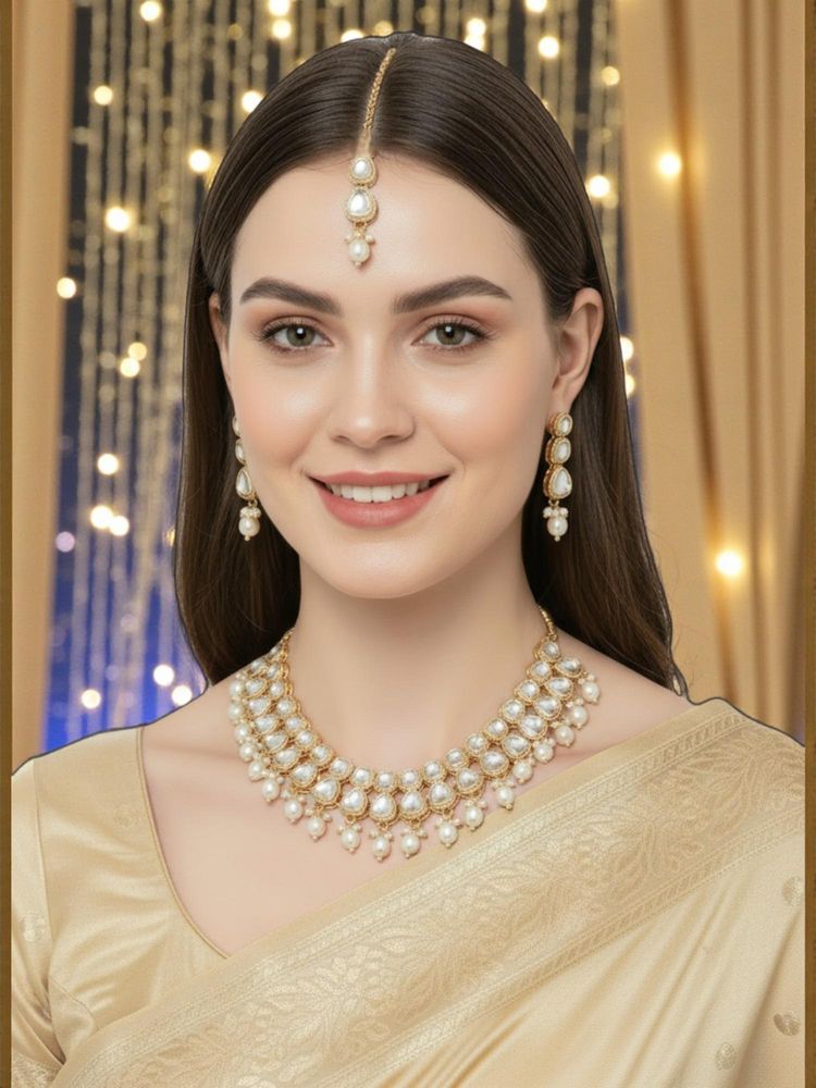 OOMPH Gold Kundan Jewellery Set-picture-33