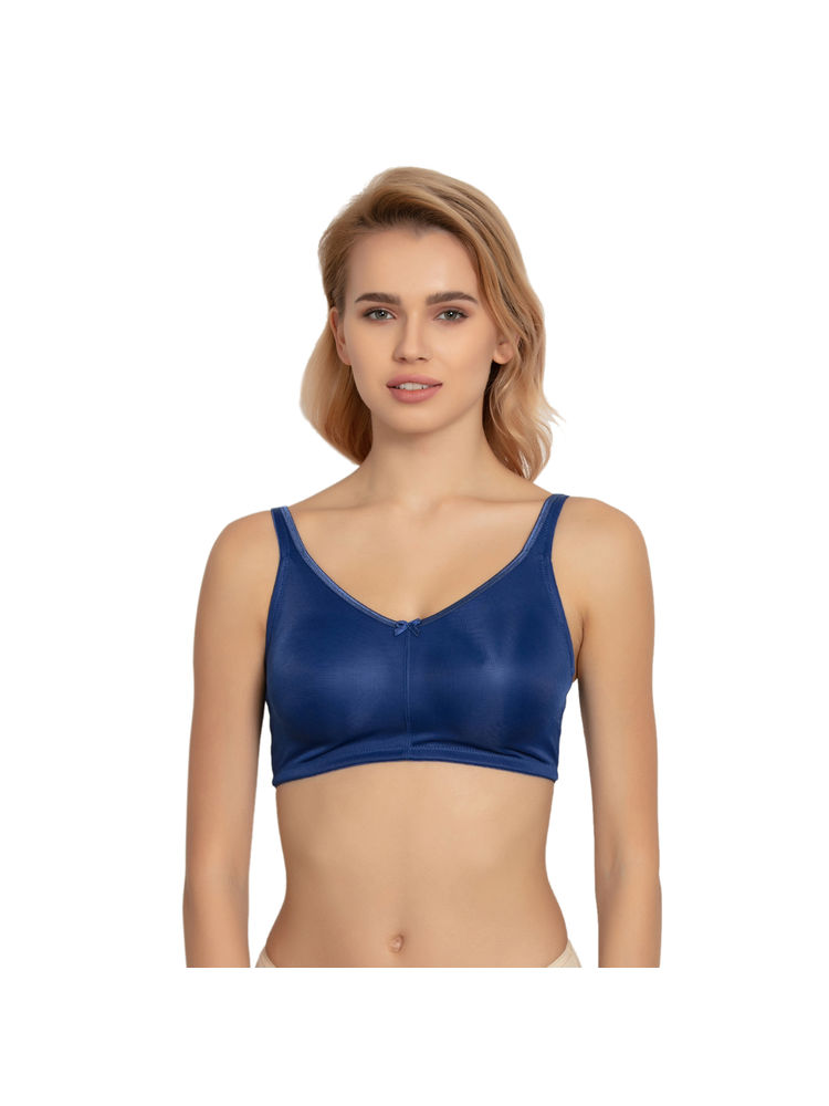 Zivame True Curv Single Layered Wirefree Bra- Blue-image-2