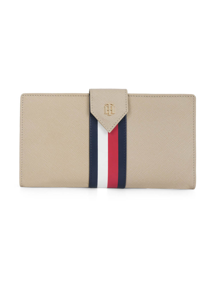 tommy hilfiger accessories Tommy Hilfiger Daniella Women Leather Bifold Wallet - Beige 12 Card Slot (S)-picture-15