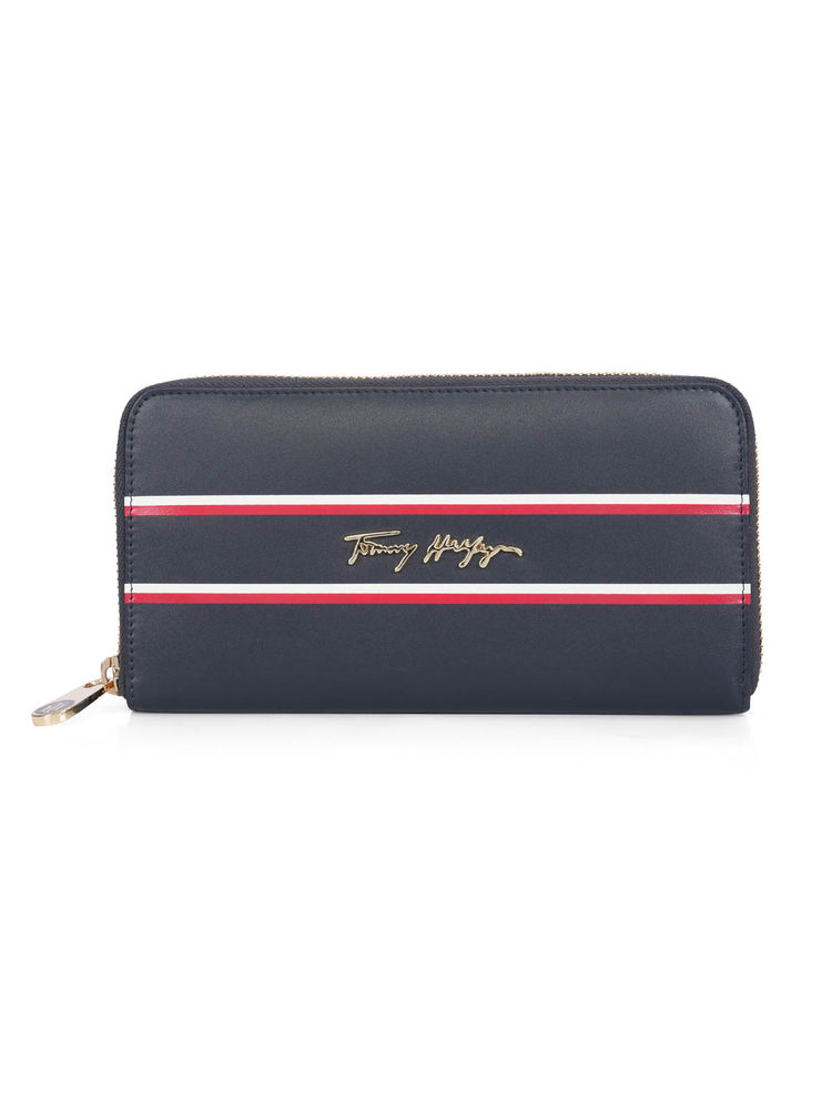 tommy hilfiger accessories Tommy Hilfiger Greta Women Leather Zip Around Wallet - Navy 12 Card Slot (S)-picture-17