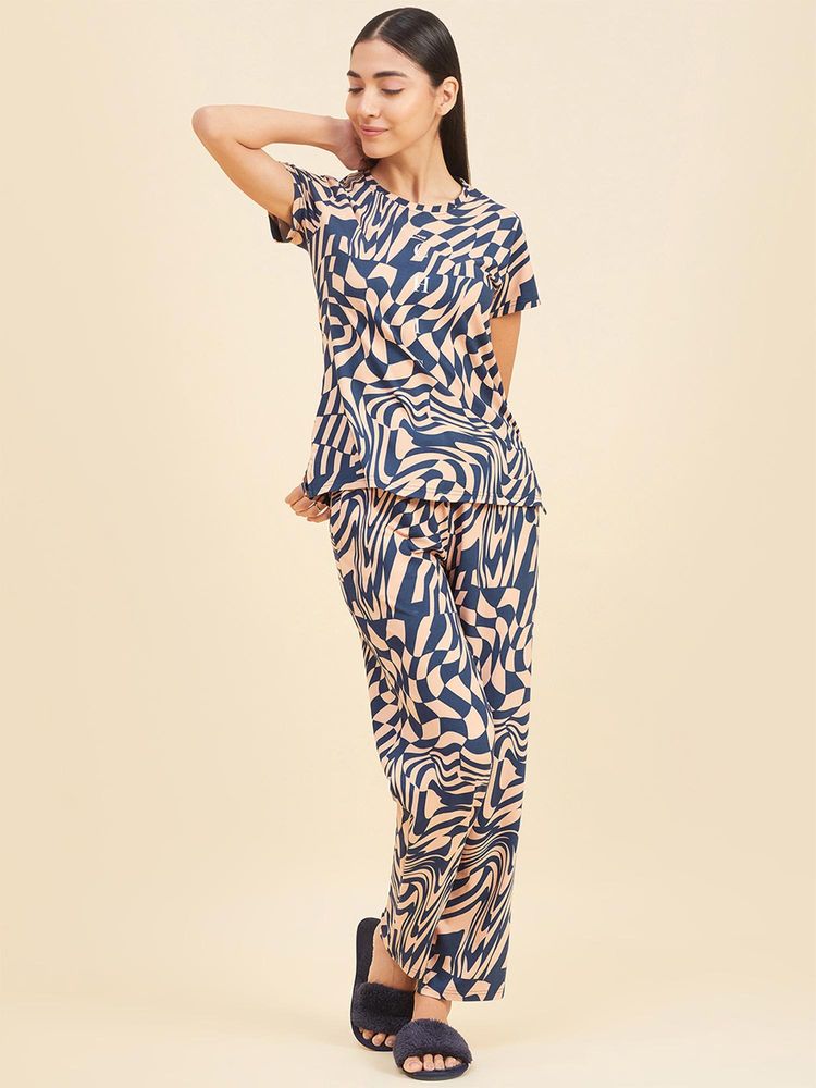 Sweet Dreams Women Printed Half Sleeves T-Shirt and Pyjama-picture-33