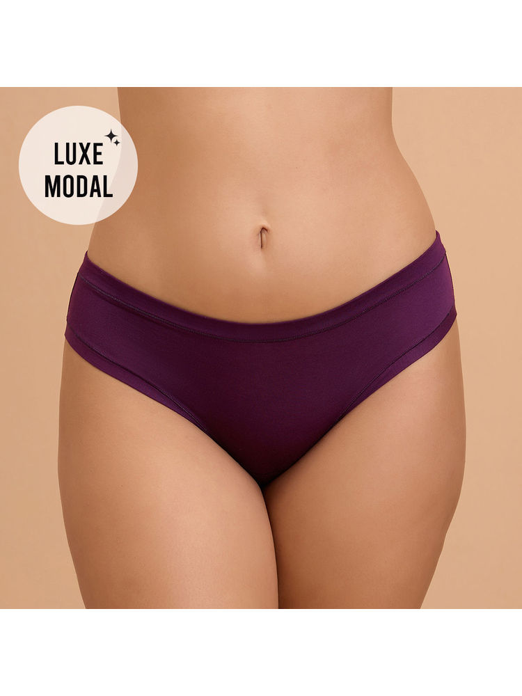 Nykd by Nykaa Super Soft Luxe Modal Bikini Panty NYP382 Eggplant-picture-22
