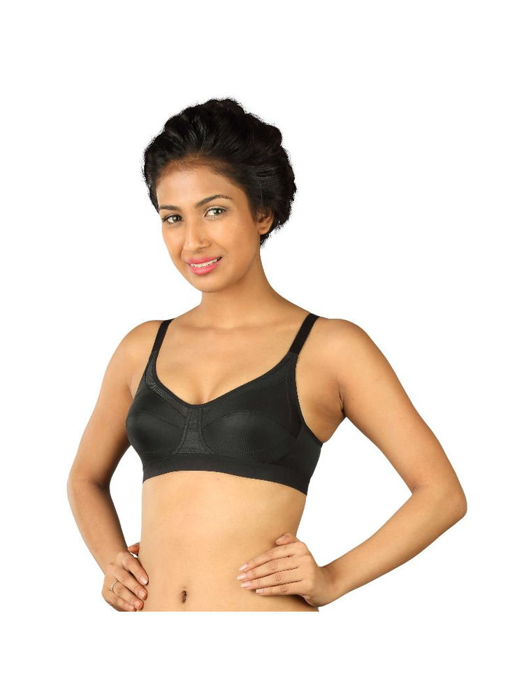 Triumph Triaction 64 Wireless Non Padded Comfortable Support Bra - Black-image-2