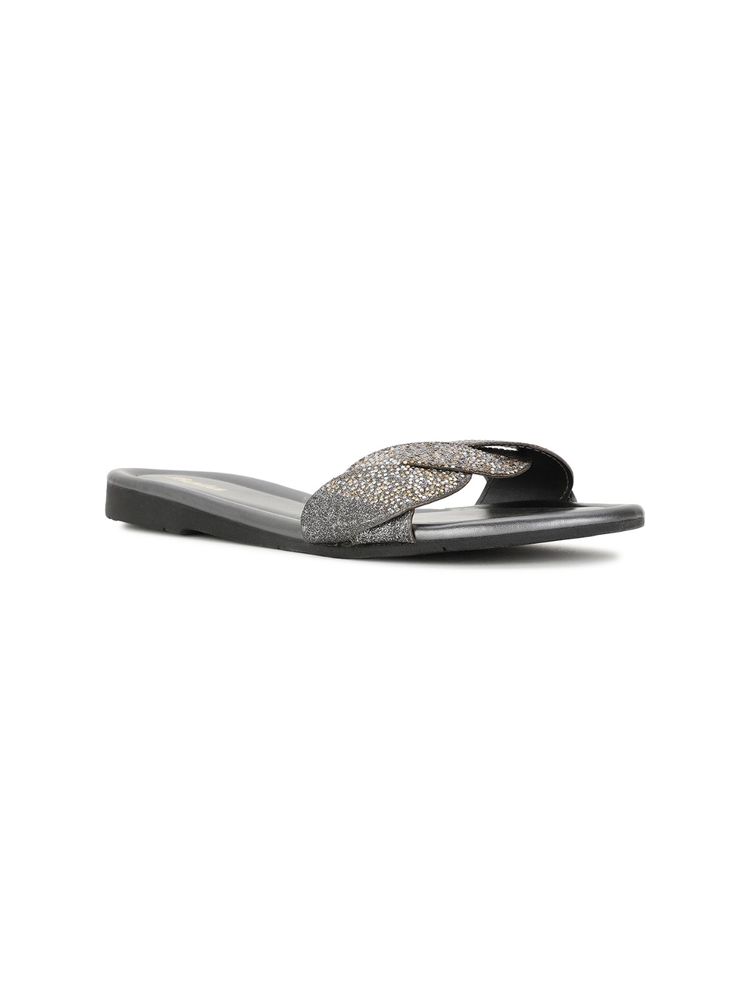 Bata Women Slip On Silver Flats-picture-11