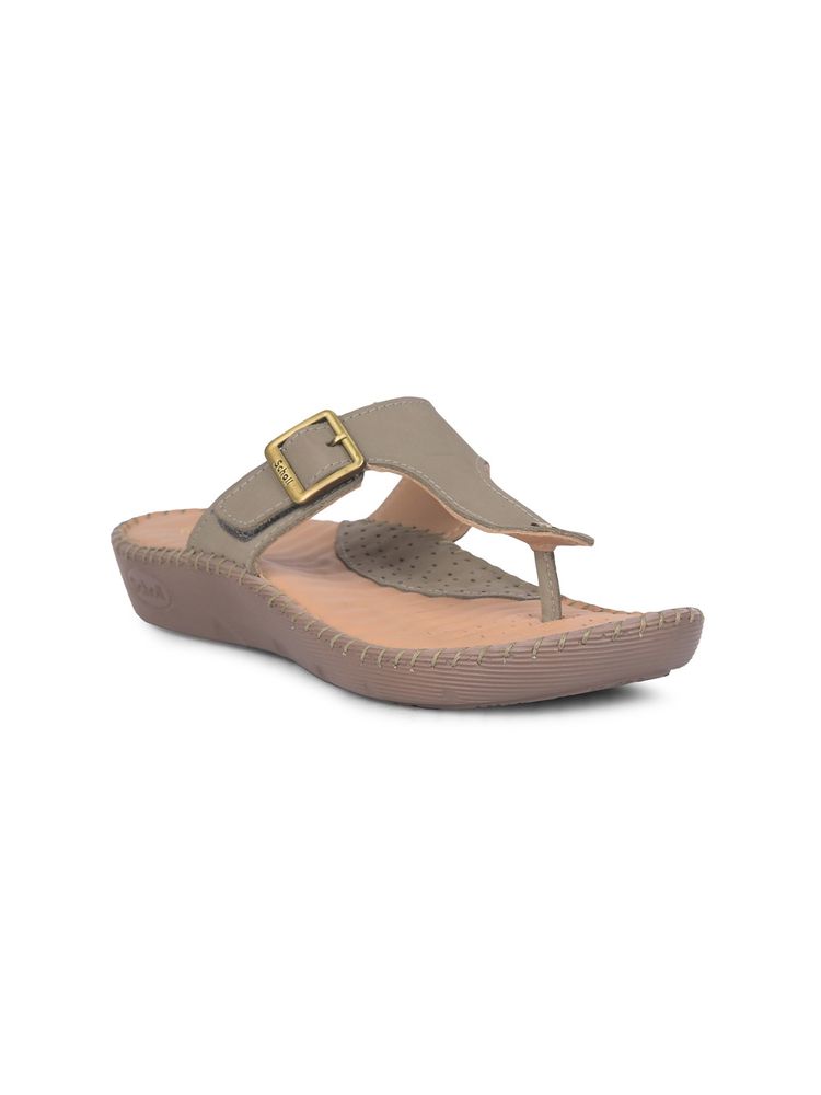 Scholl Women Slip On Olive Sandals-image-2