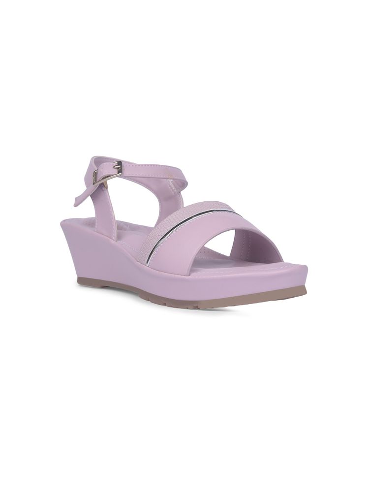 Bata Comfit Women Buckle Purple Heels-image-34