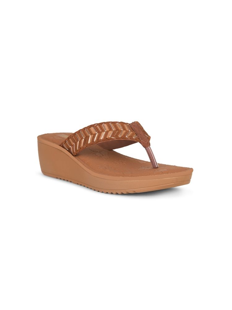 Bata Women Slip On Tan Sandals-picture-43