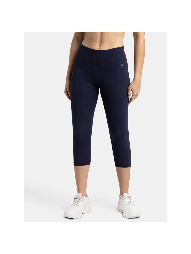 Jockey 1391 Women Super Combed Cotton Elastane Capri - Navy Blazer-picture-27