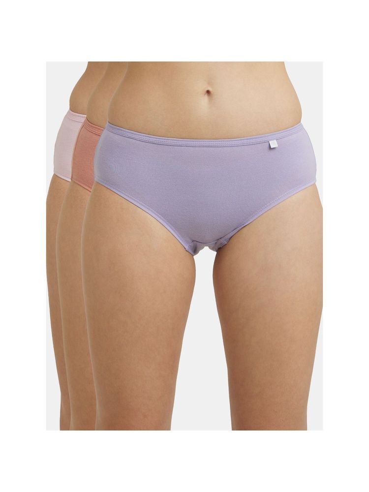 Jockey 1406 Women High Coverage Super Combed Cotton Hipster-Light Assorted (Pack of 3)-picture-36