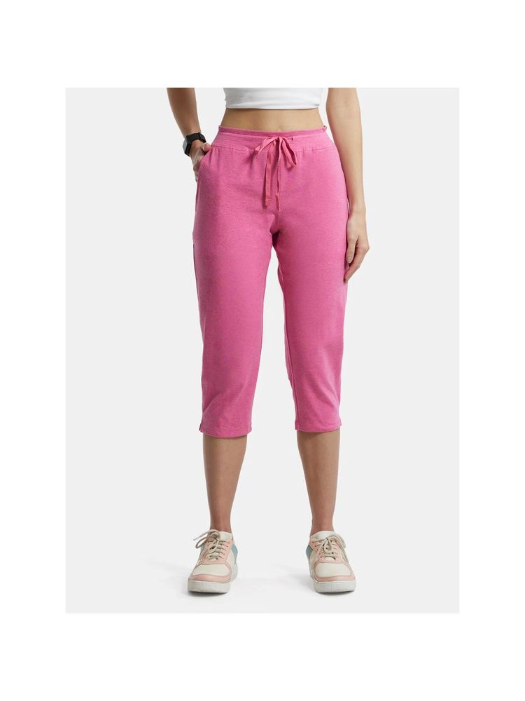 Jockey 1300 Women Super Combed Cotton Elastane Capri - Ibis Rose Melange-picture-13