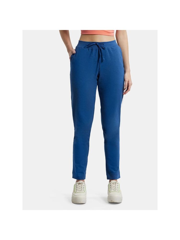 Jockey 1301 Women Super Combed Cotton Elastane Trackpants - Vintage Denim Melange