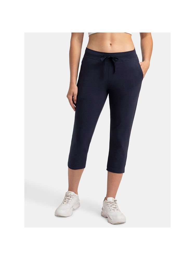 Jockey 1300 Women Super Combed Cotton Elastane Capri - Navy Blazer-picture-26