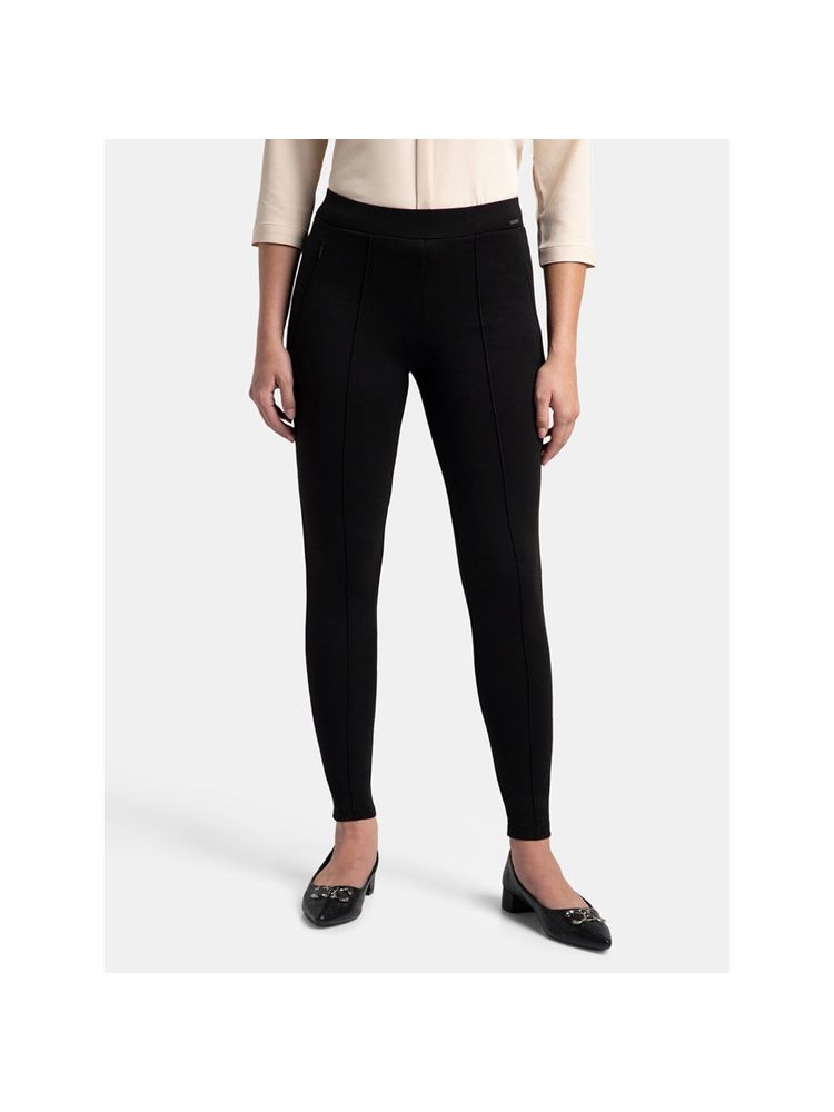 Jockey IW05 Women Rayon Nylon Elastane Stretch Treggings - Black-picture-11